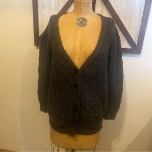 Inis crafts large women’s fisherman knit cardigan